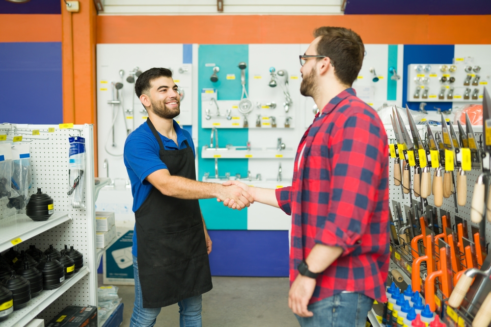 Two men shaking hands
