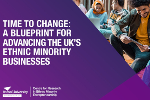 Aston University and Centre for Research in Ethnic Minorities Entrepreneurship logos